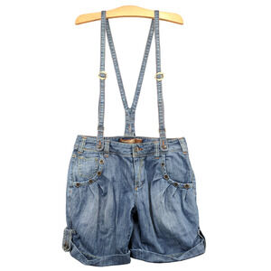Jeans West Womens Jean Shortalls Overalls Blue Size 11 Denim Cotton
